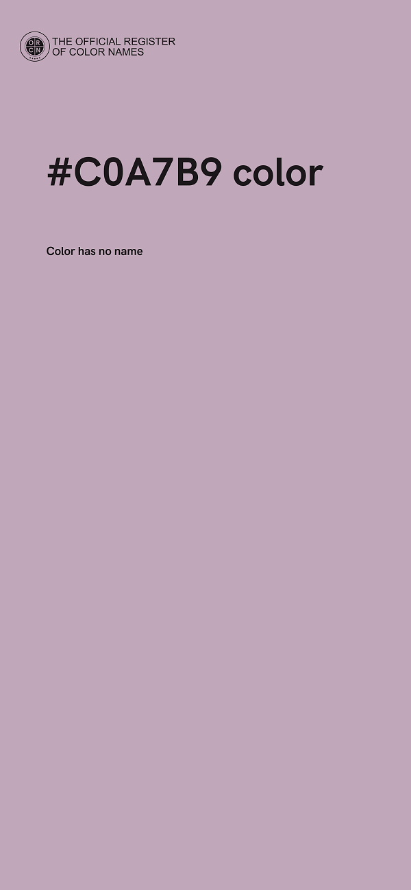 #C0A7B9 color image