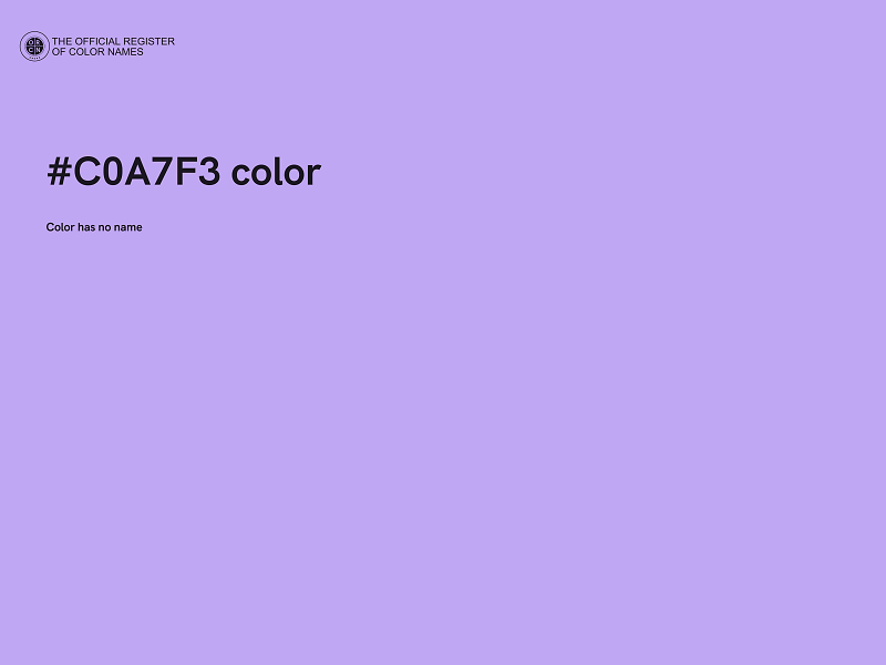 #C0A7F3 color image