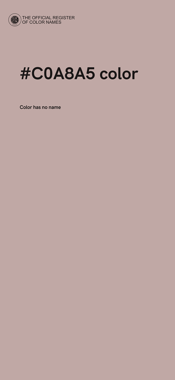 #C0A8A5 color image