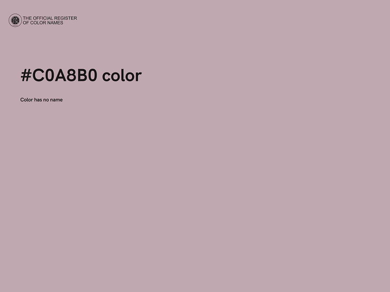 #C0A8B0 color image