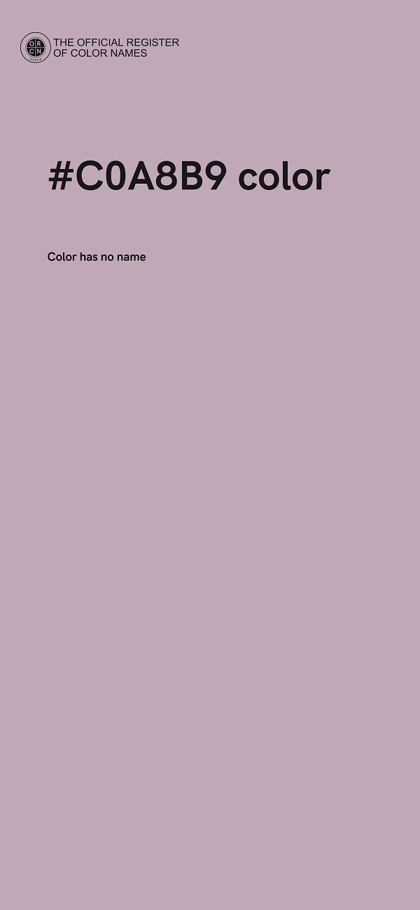 #C0A8B9 color image