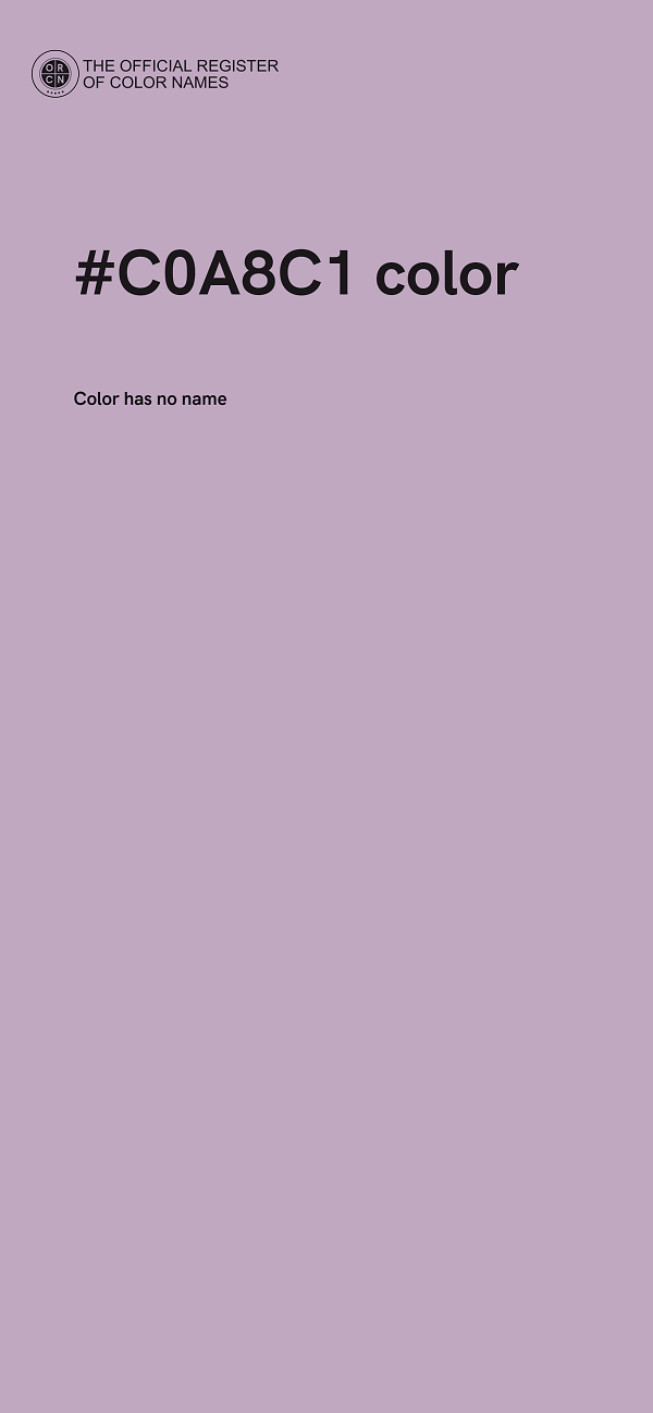#C0A8C1 color image