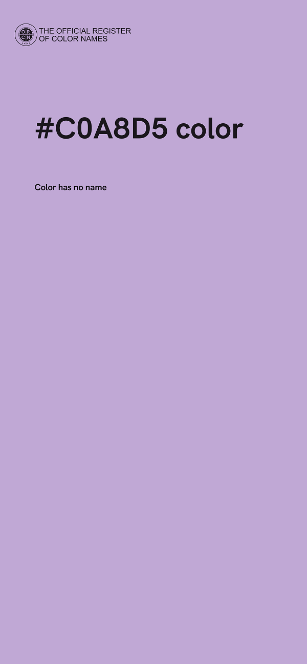 #C0A8D5 color image