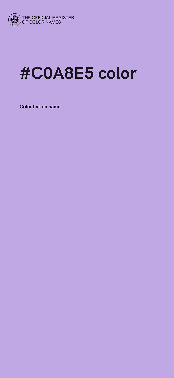#C0A8E5 color image