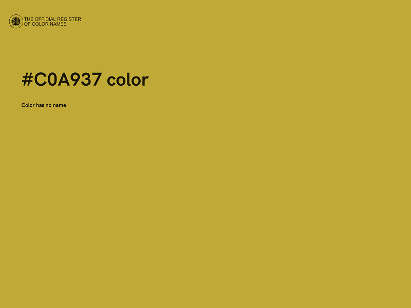 #C0A937 color image