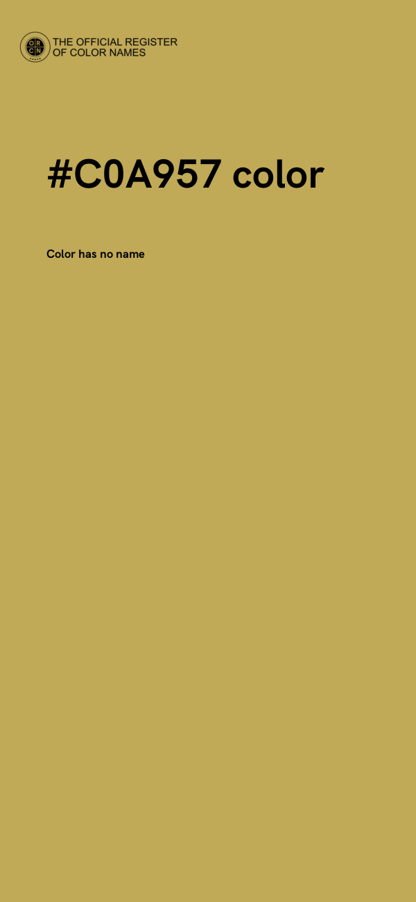 #C0A957 color image