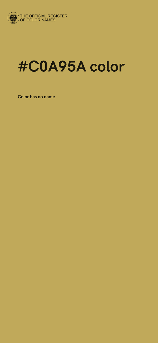 #C0A95A color image