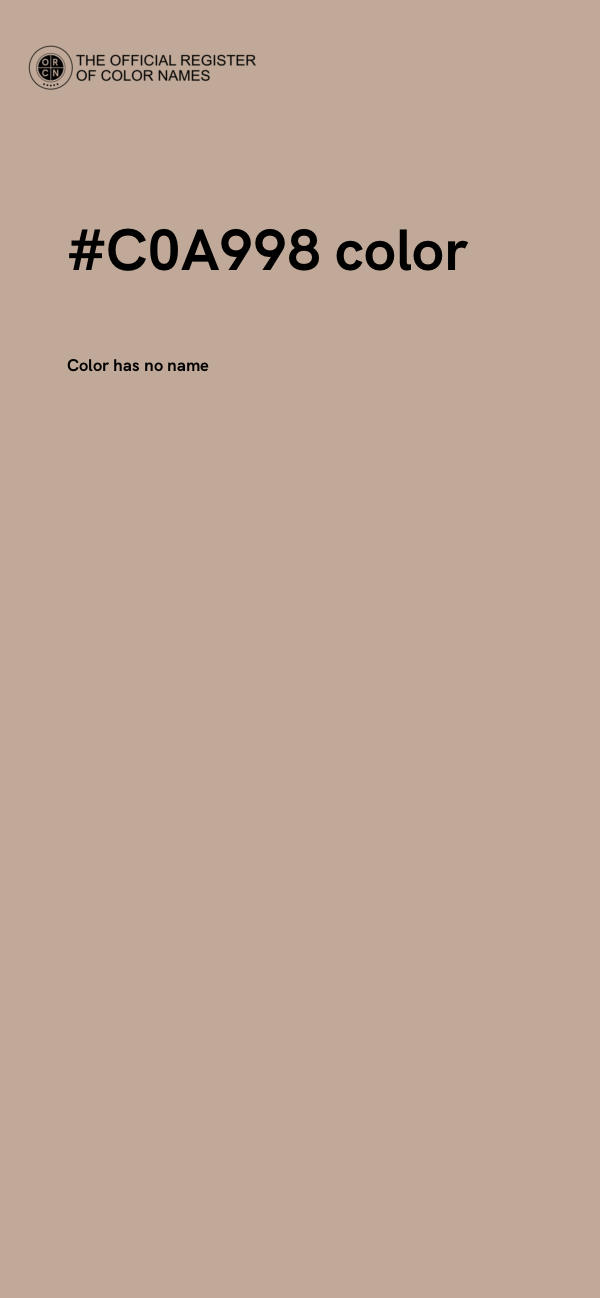 #C0A998 color image