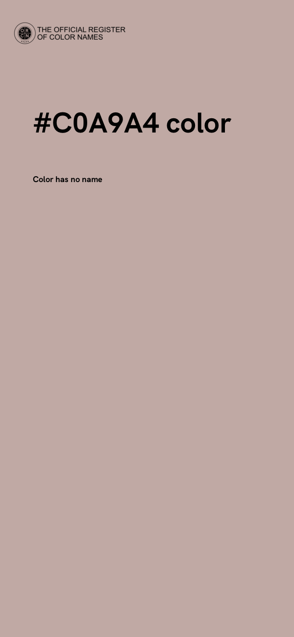 #C0A9A4 color image