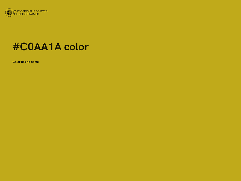 #C0AA1A color image