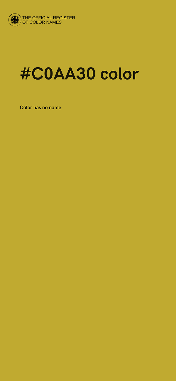 #C0AA30 color image