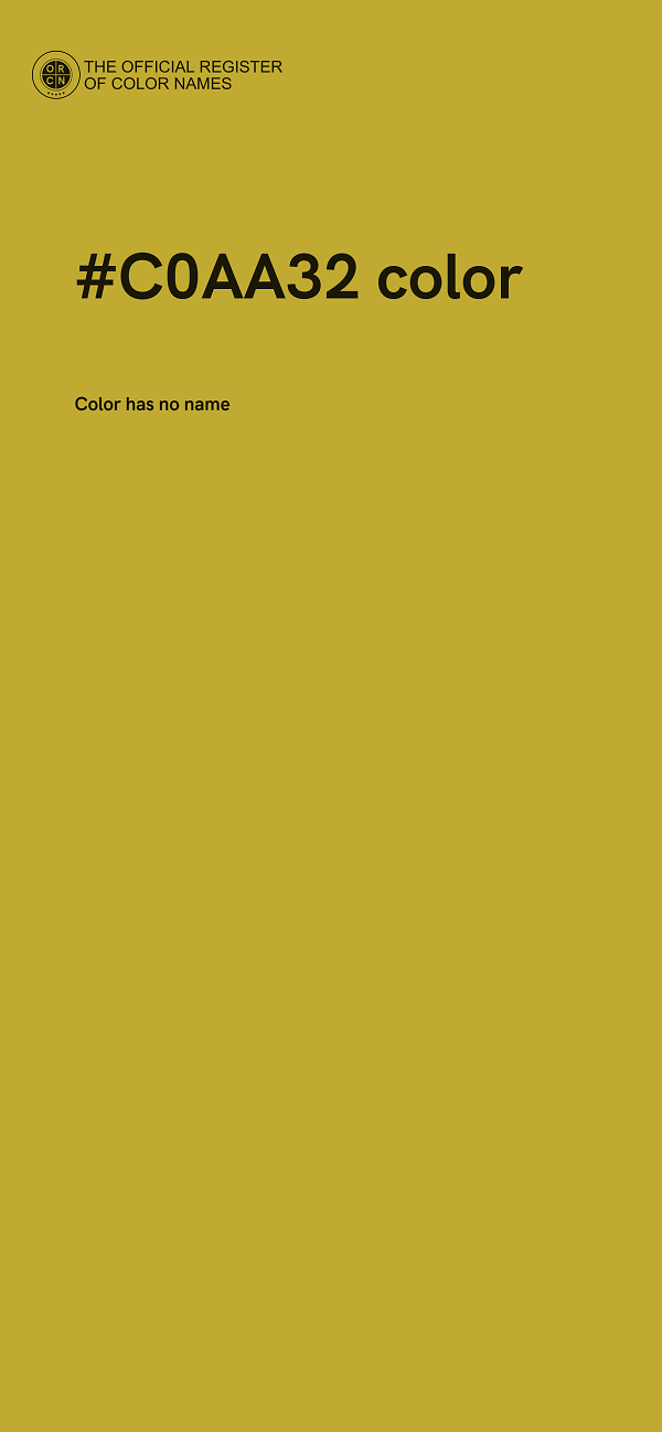 #C0AA32 color image