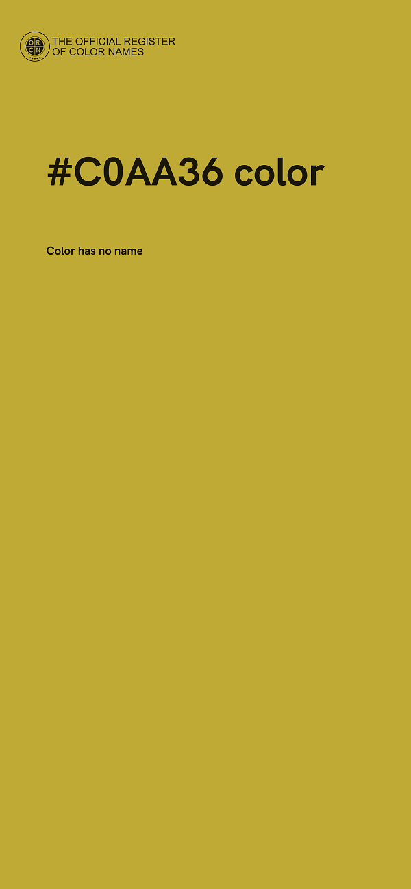 #C0AA36 color image