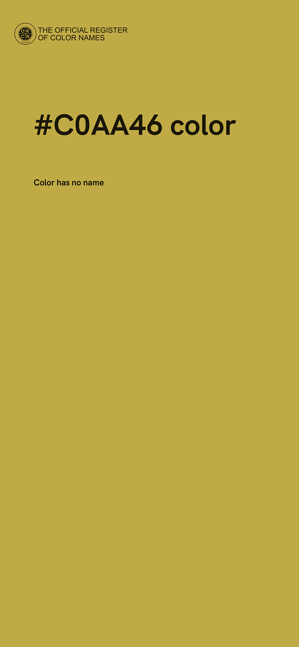#C0AA46 color image