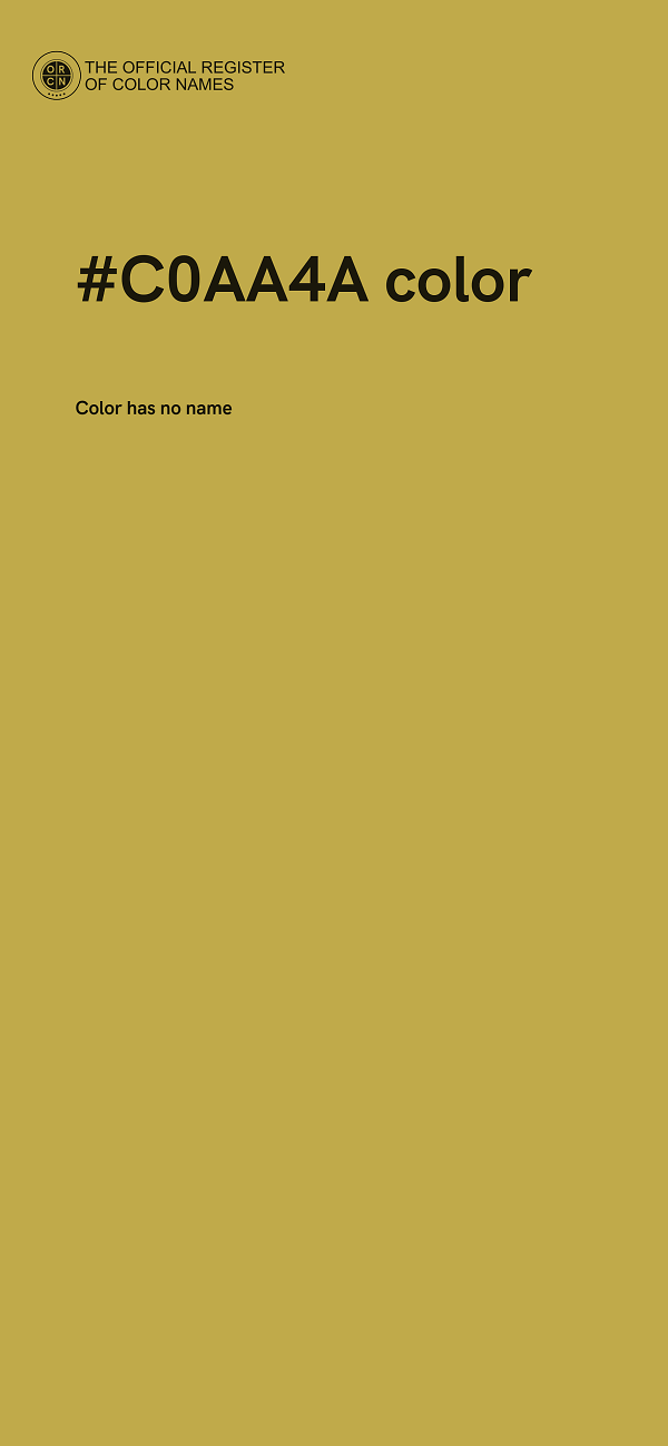 #C0AA4A color image