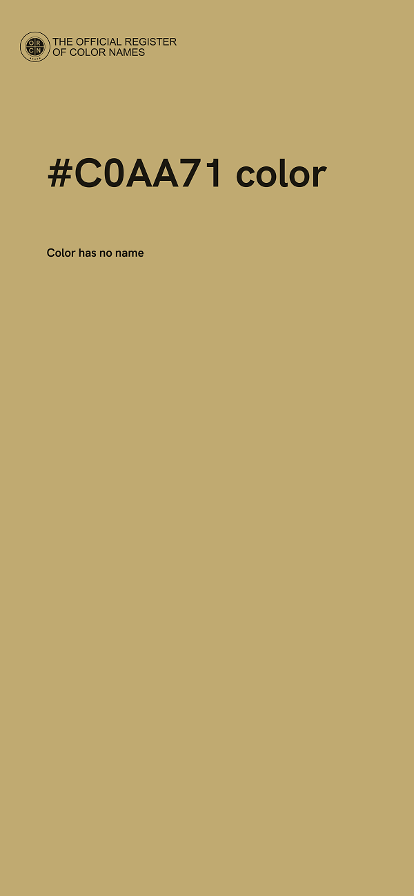 #C0AA71 color image