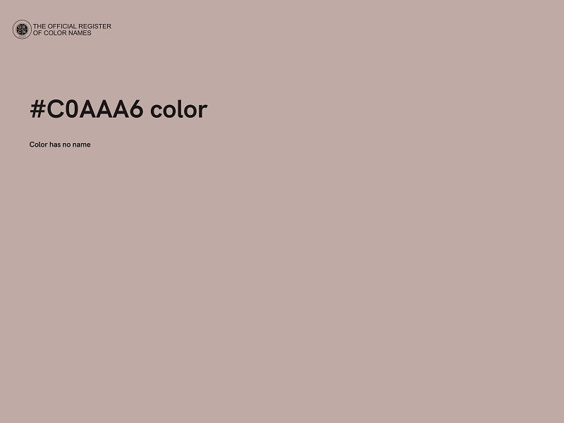 #C0AAA6 color image