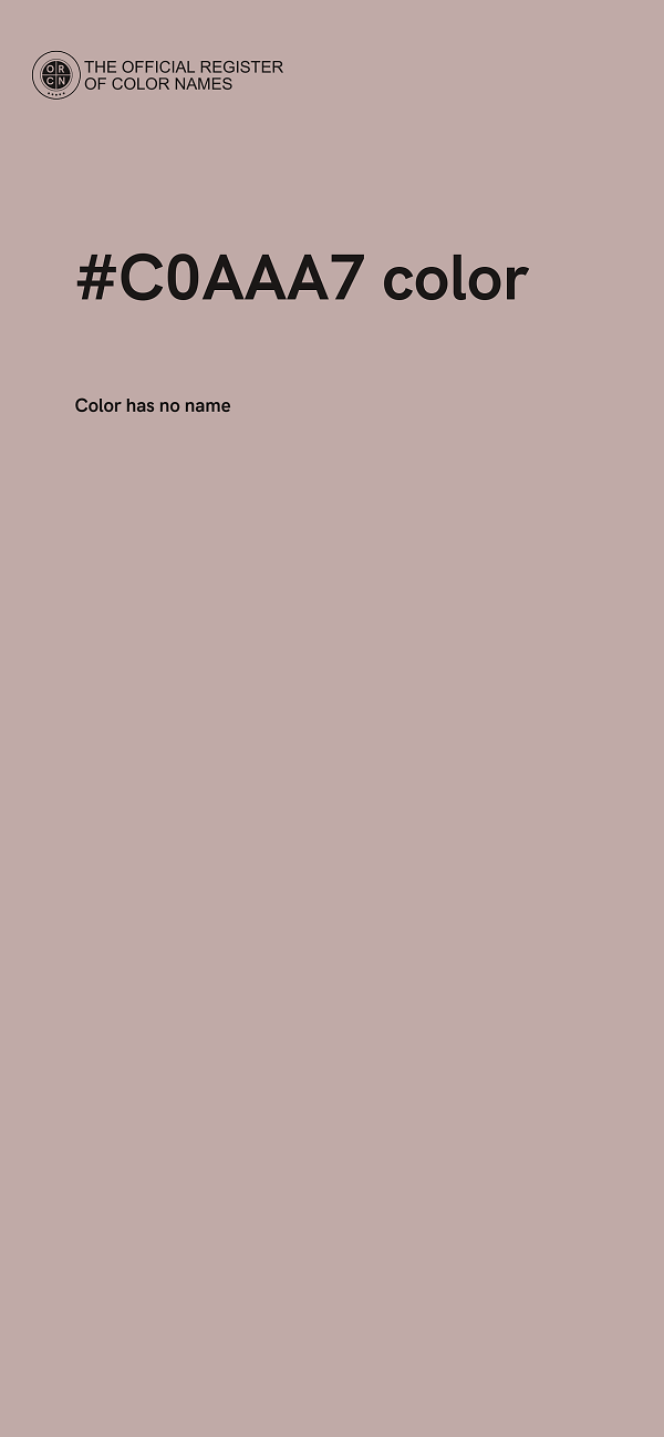 #C0AAA7 color image