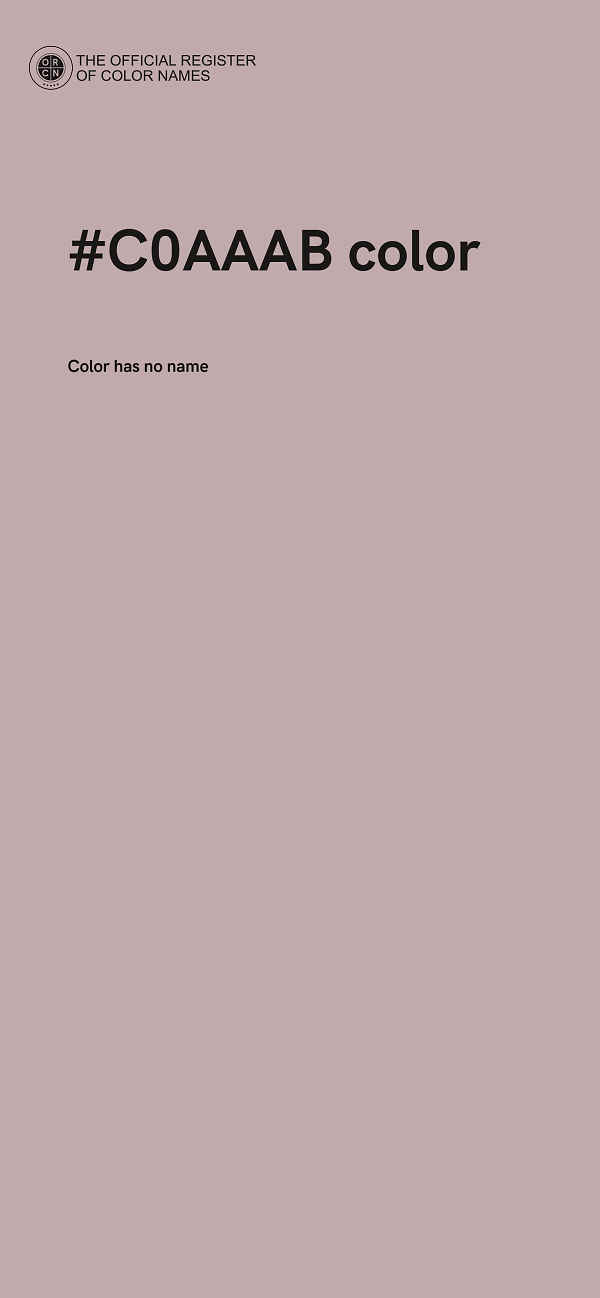 #C0AAAB color image