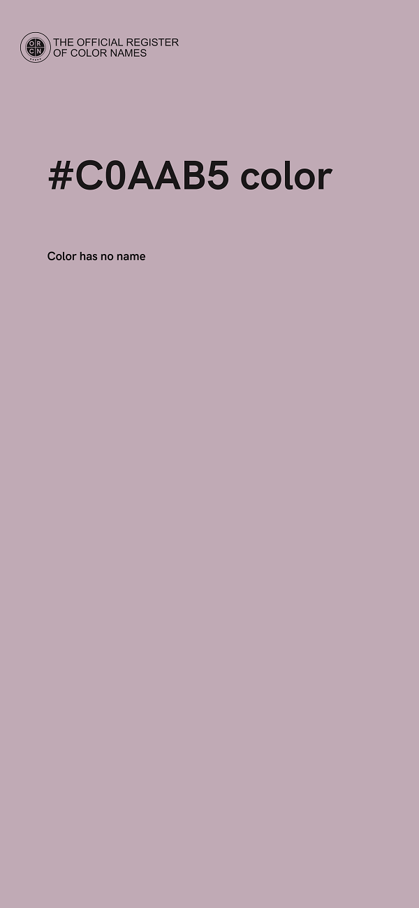 #C0AAB5 color image