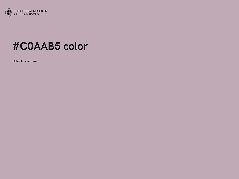 #C0AAB5 color image