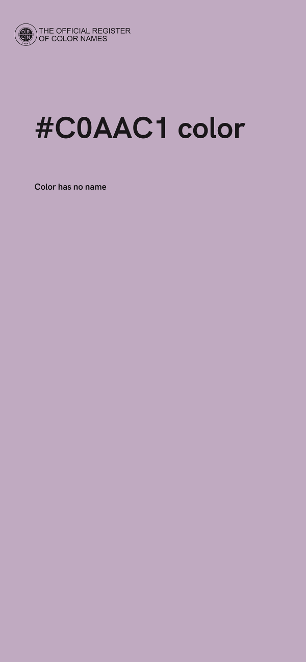#C0AAC1 color image