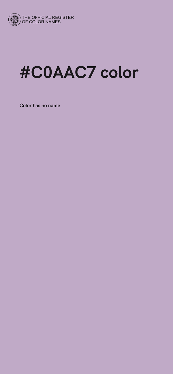 #C0AAC7 color image