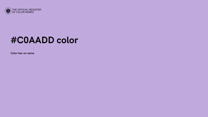 #C0AADD color image