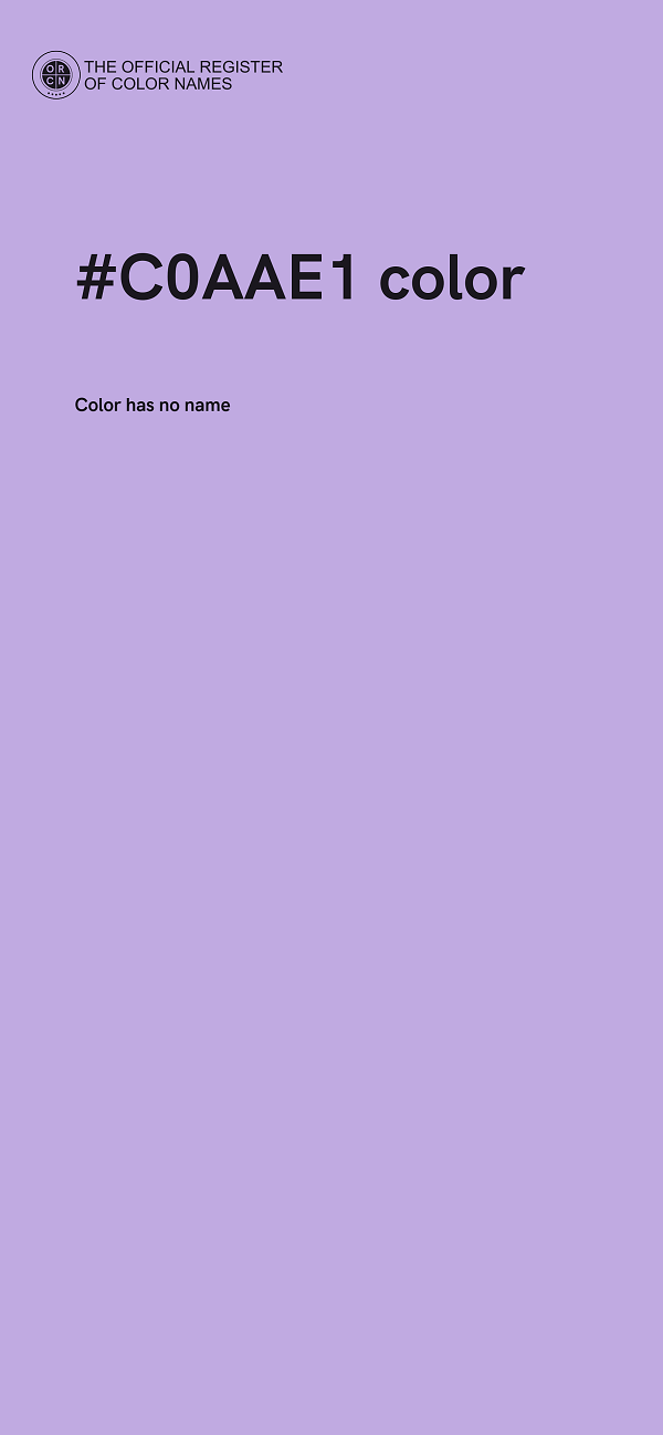 #C0AAE1 color image