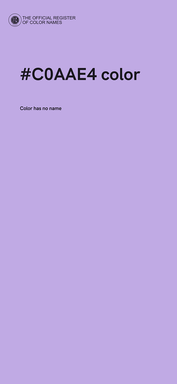 #C0AAE4 color image