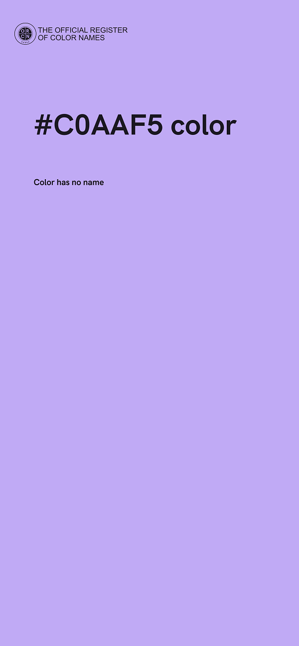 #C0AAF5 color image