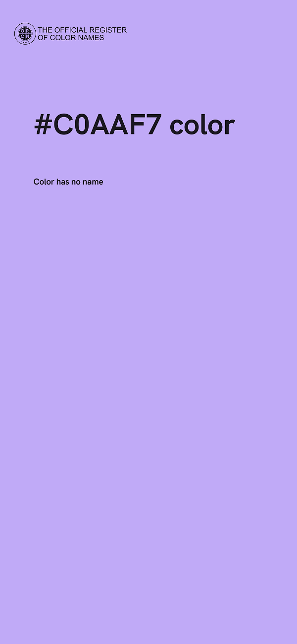 #C0AAF7 color image
