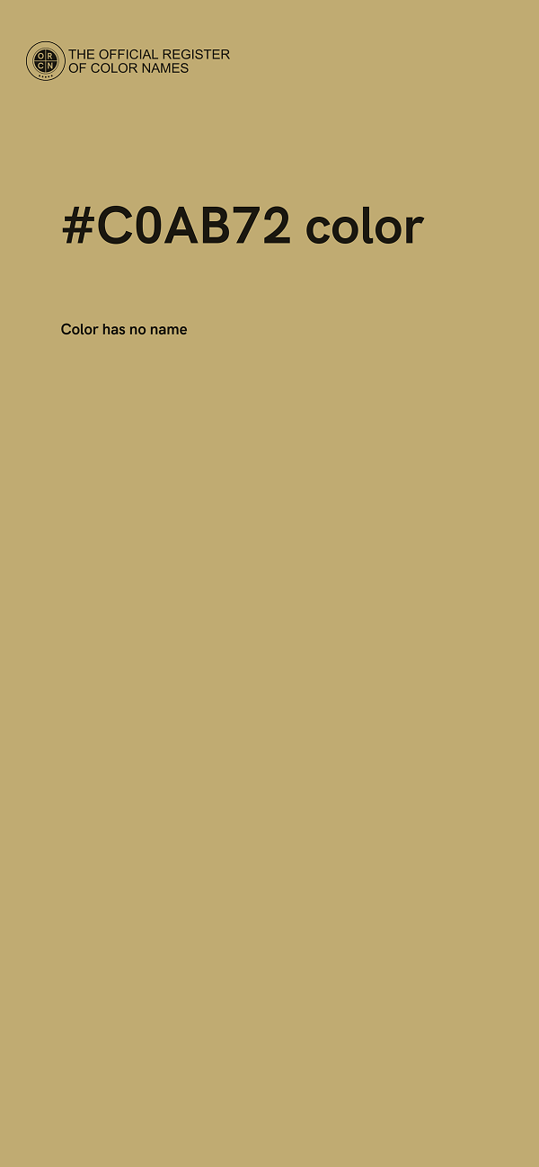 #C0AB72 color image