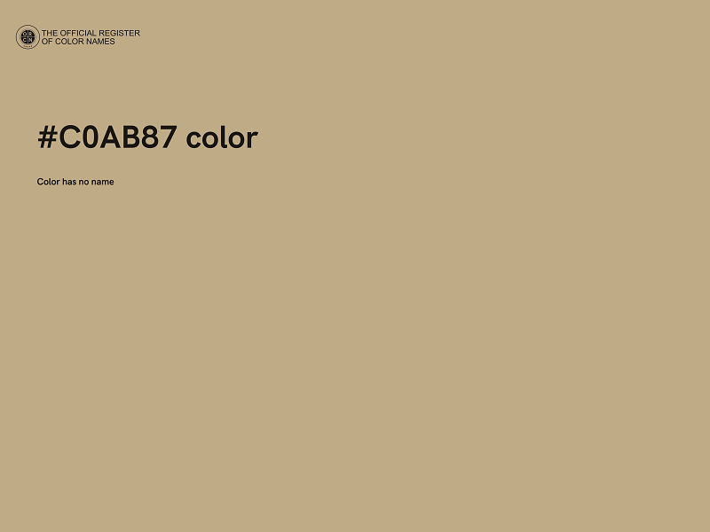 #C0AB87 color image