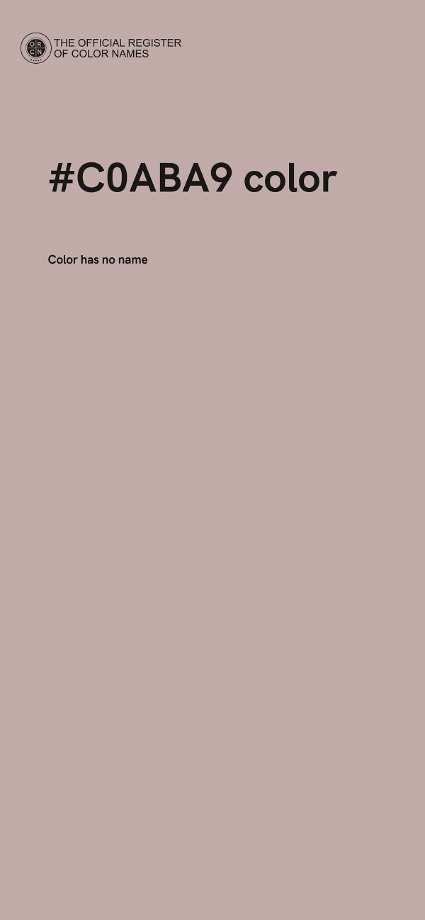 #C0ABA9 color image