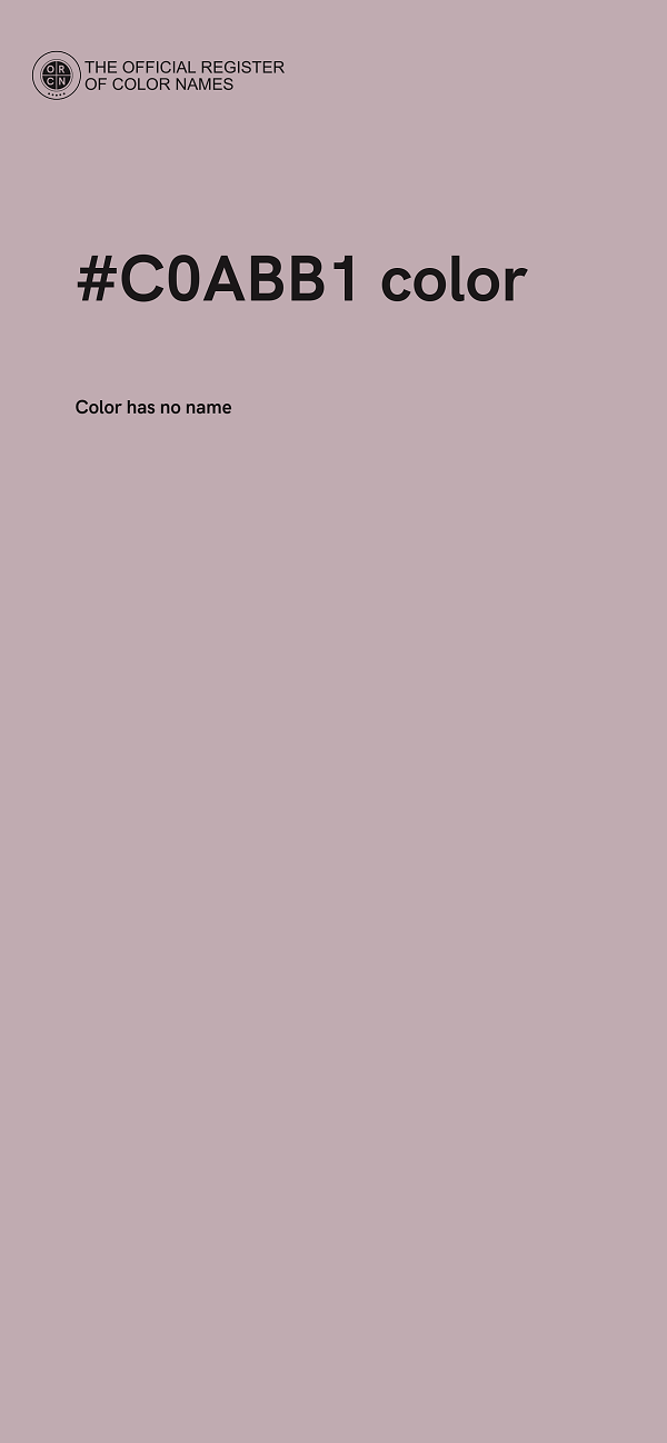 #C0ABB1 color image