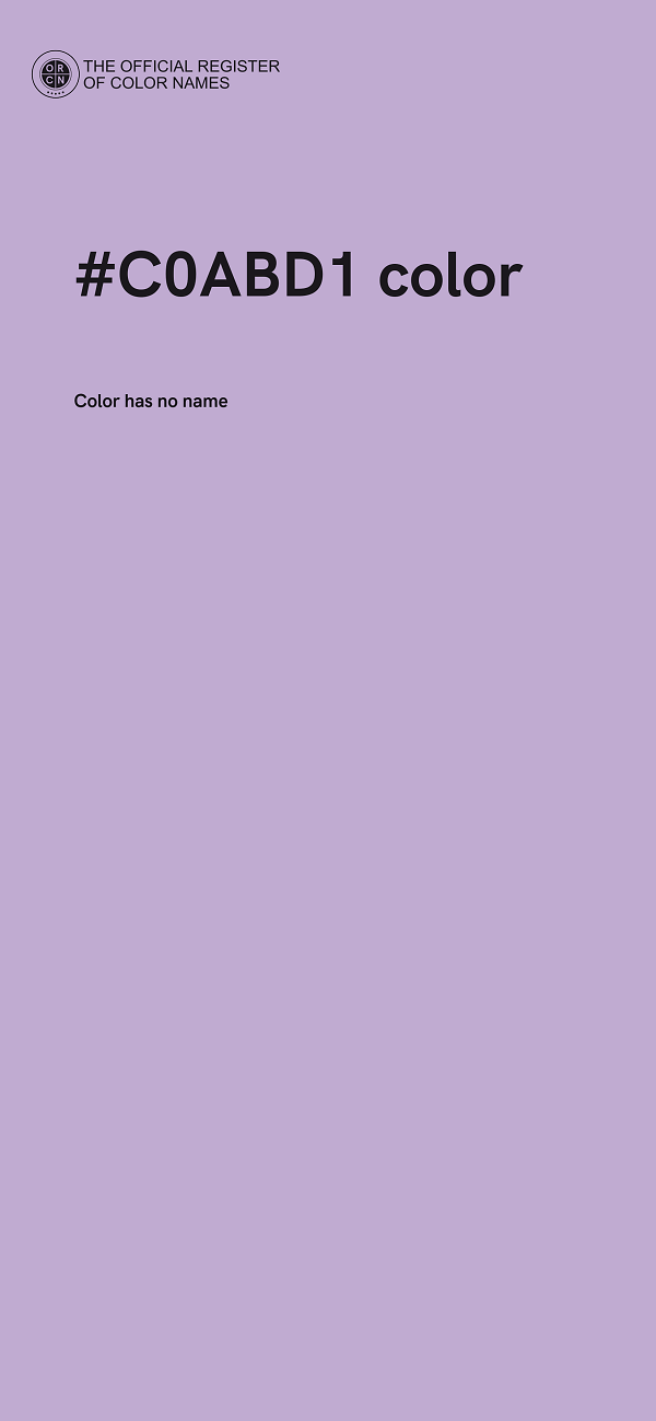 #C0ABD1 color image