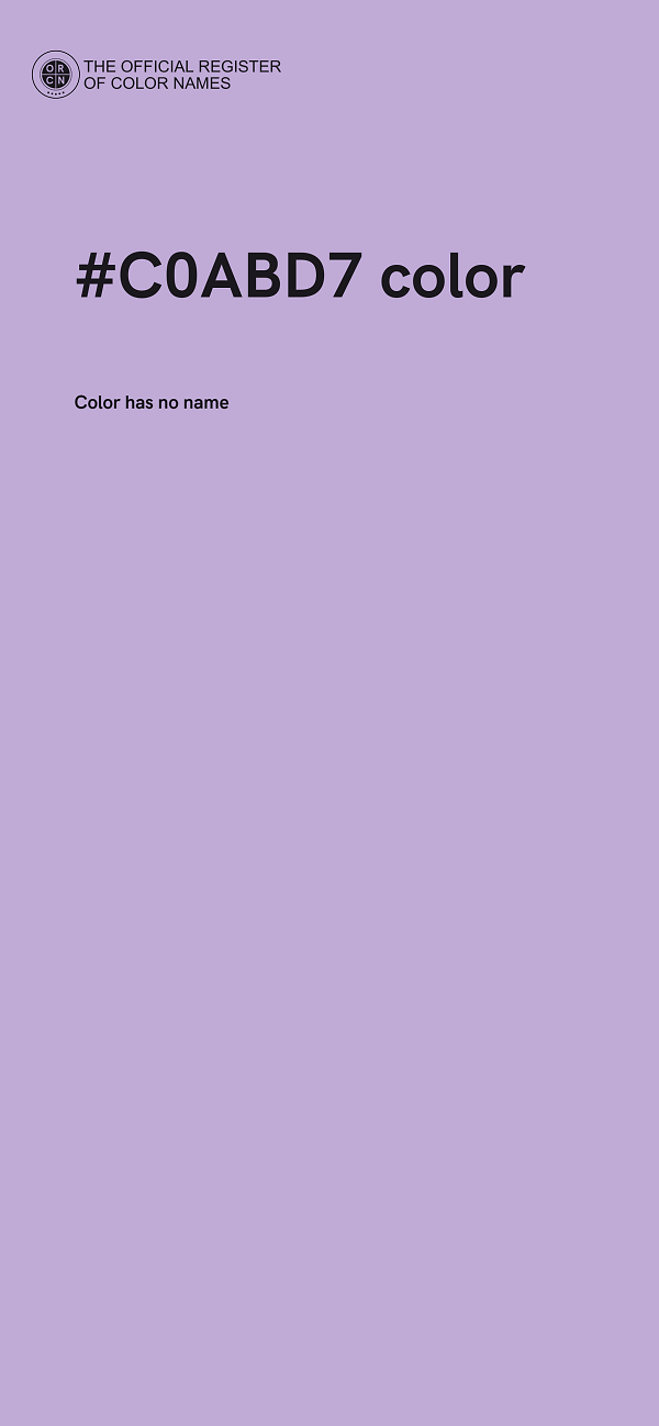#C0ABD7 color image