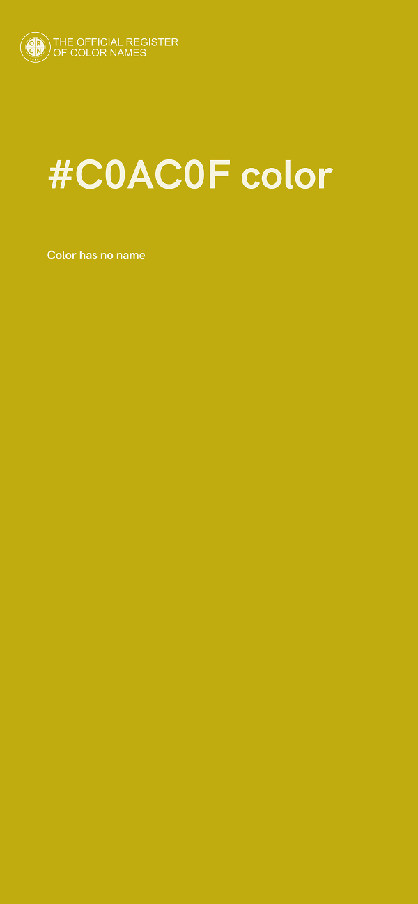 #C0AC0F color image