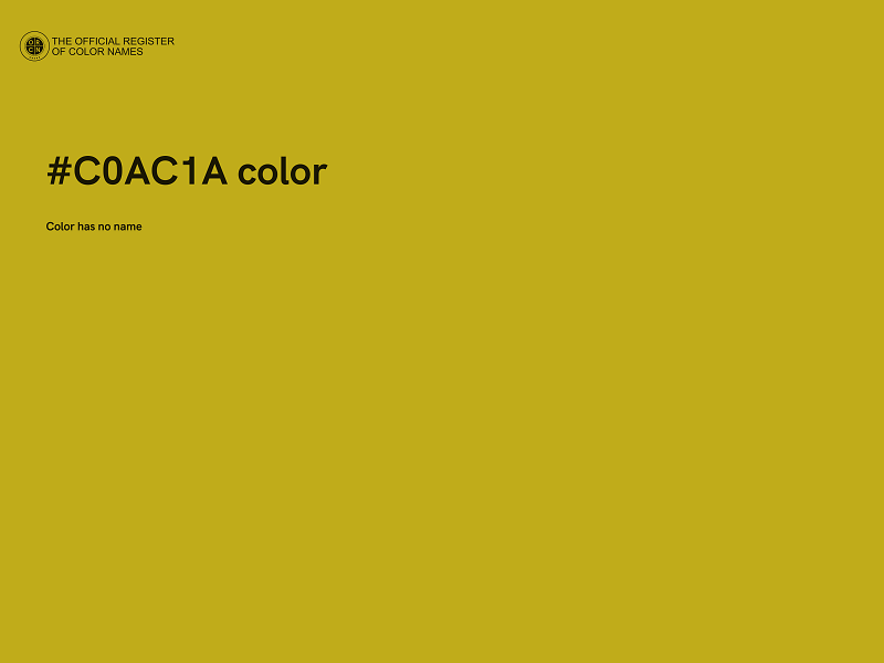 #C0AC1A color image