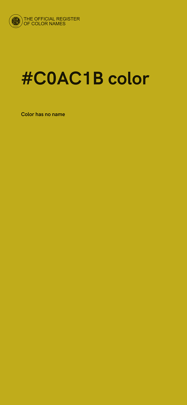 #C0AC1B color image