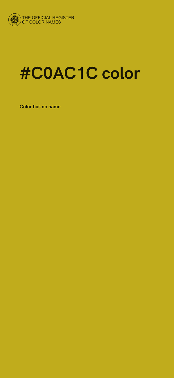 #C0AC1C color image