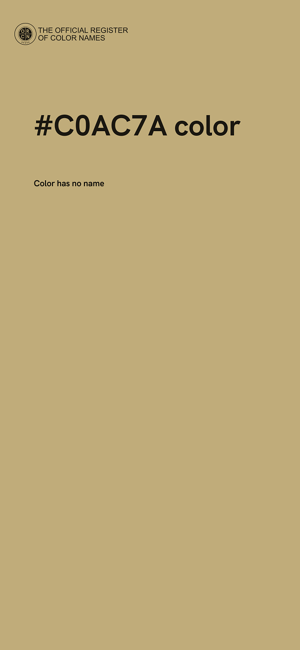 #C0AC7A color image