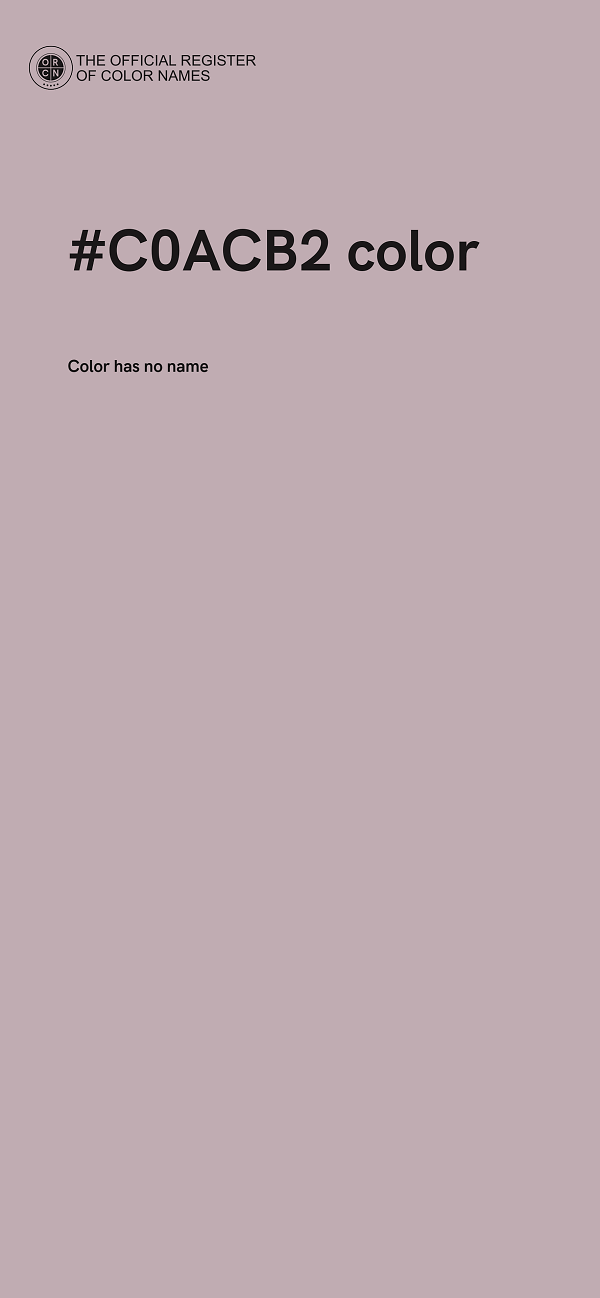 #C0ACB2 color image
