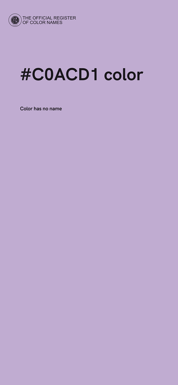 #C0ACD1 color image
