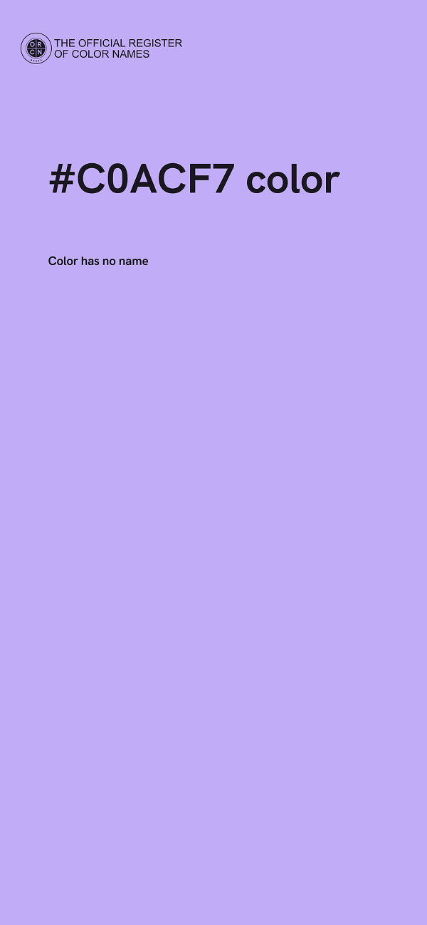 #C0ACF7 color image