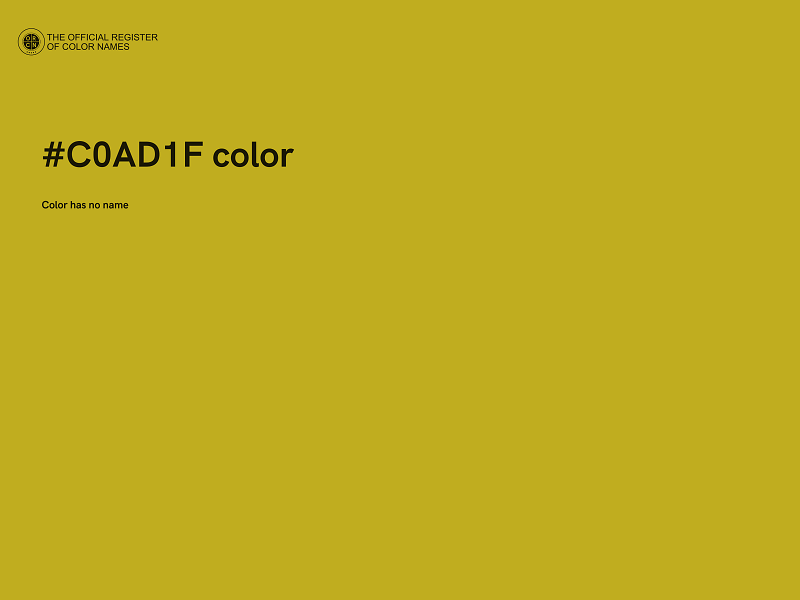 #C0AD1F color image