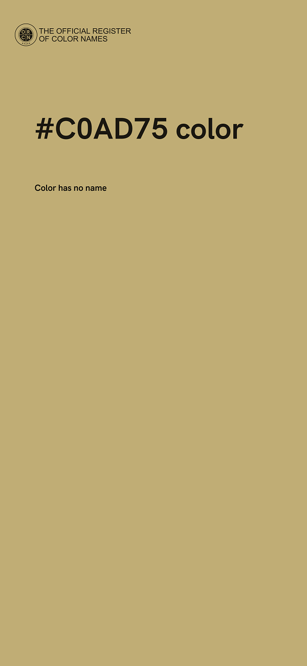 #C0AD75 color image