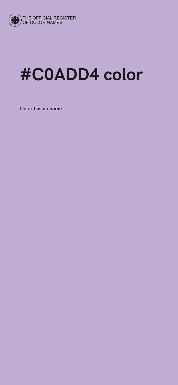 #C0ADD4 color image