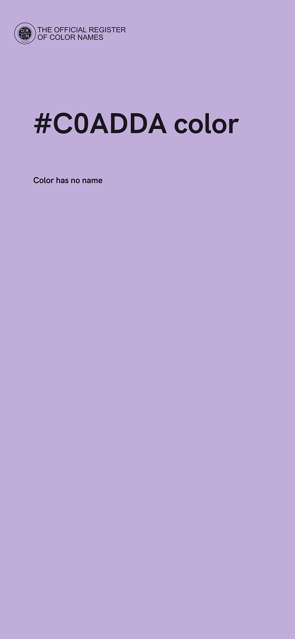 #C0ADDA color image